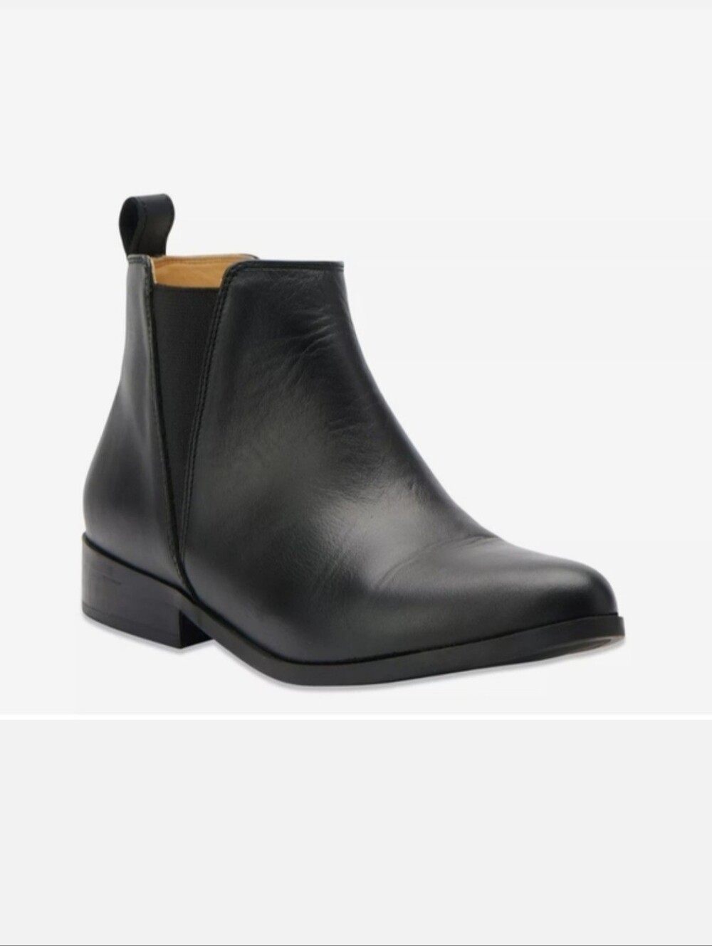 Nisolo Eva Chelsea Every Day Commuter Boot Black Leather Ankle Boots US 7.5 New